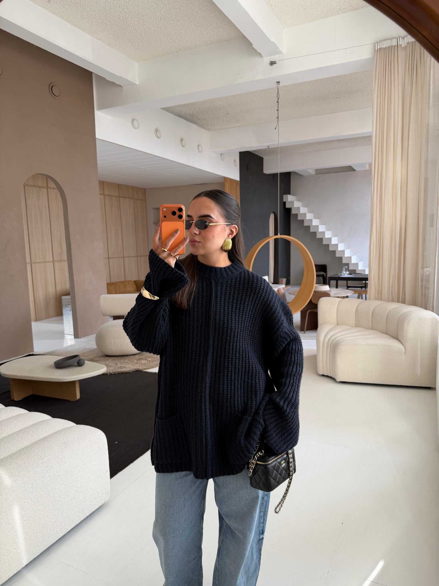 Pull LINE bleu marine (53049C)