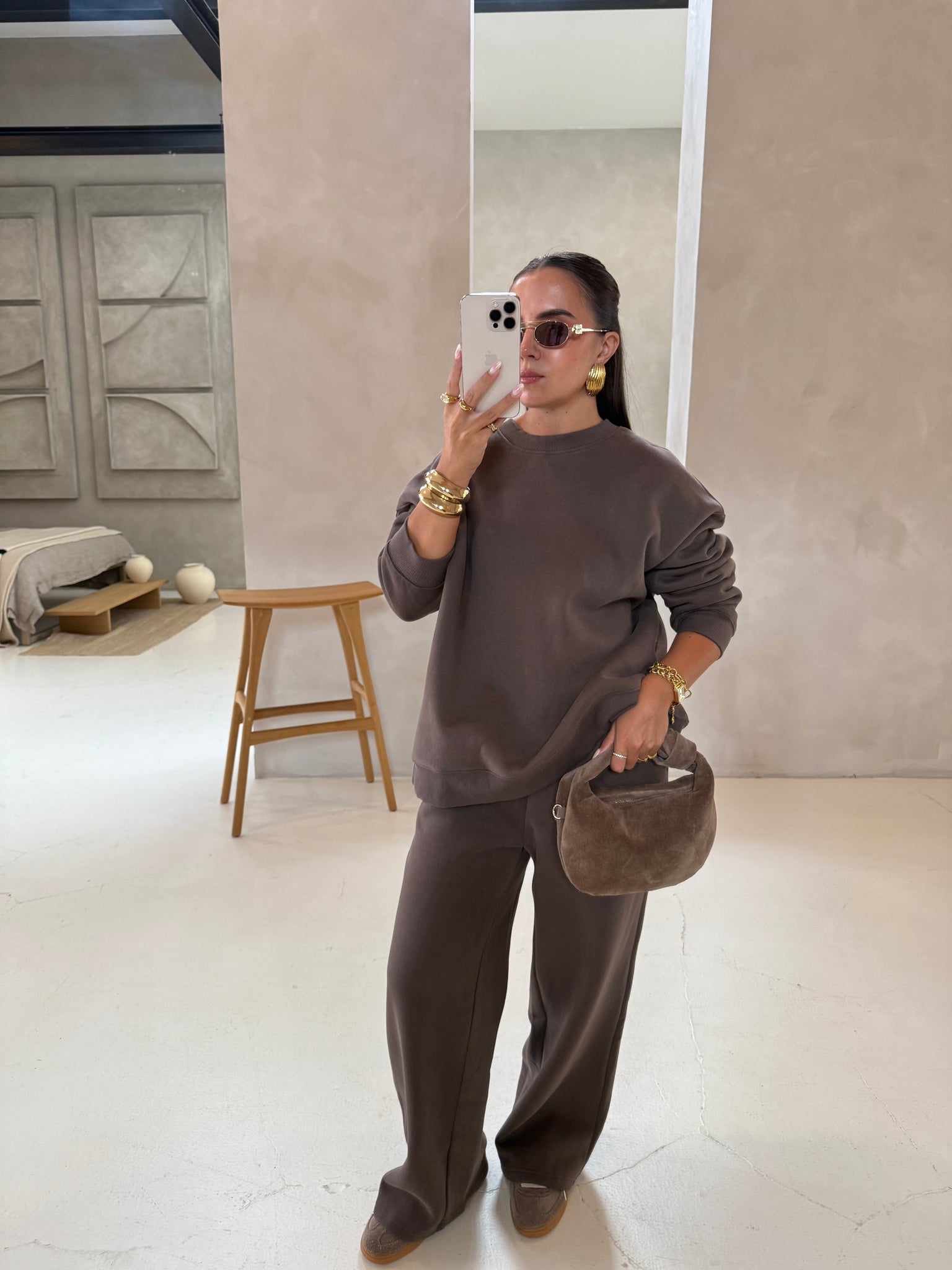 Ensemble LEANA jogging marron (53027)