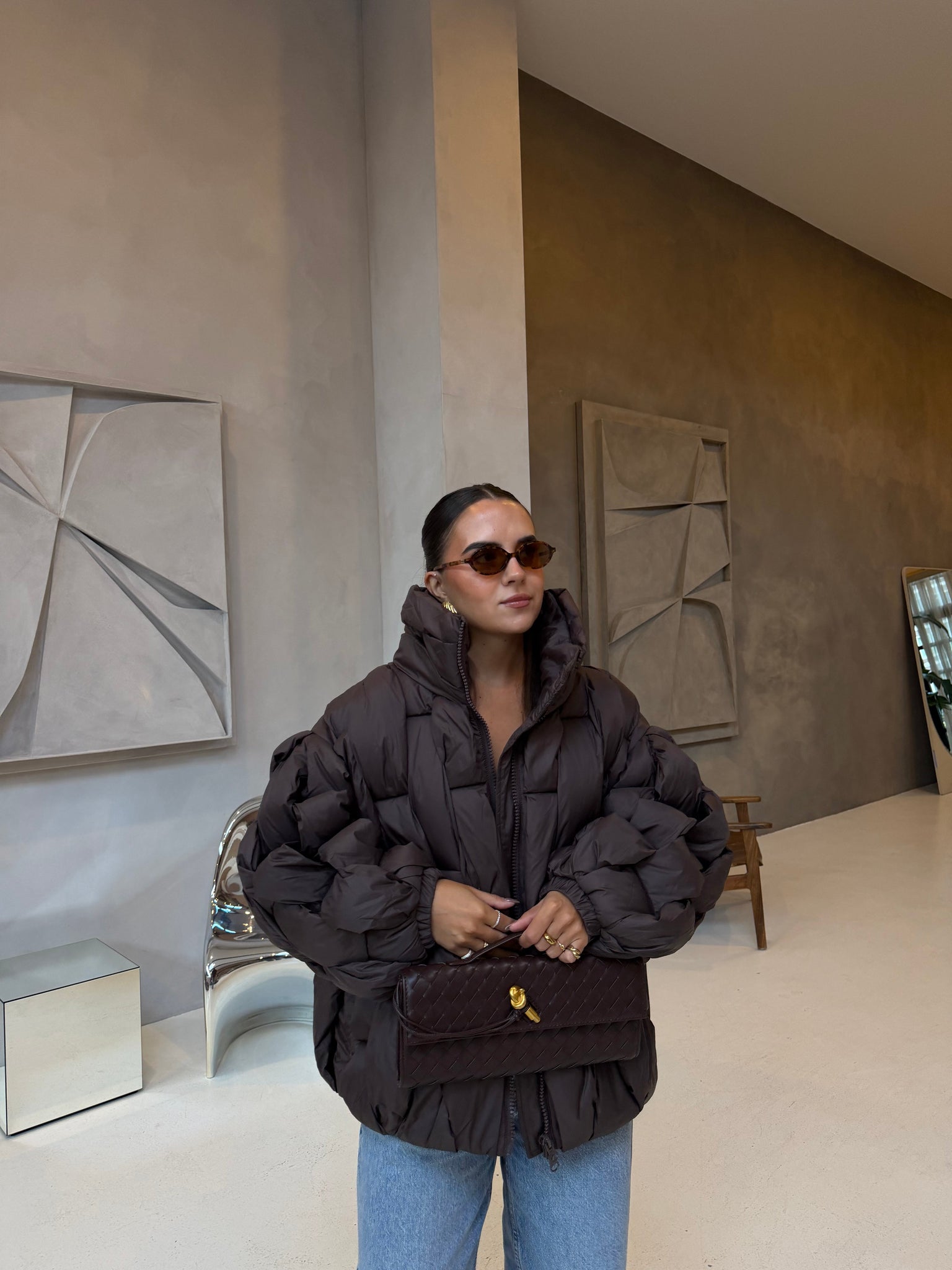 Doudoune OVER marron (F202505)