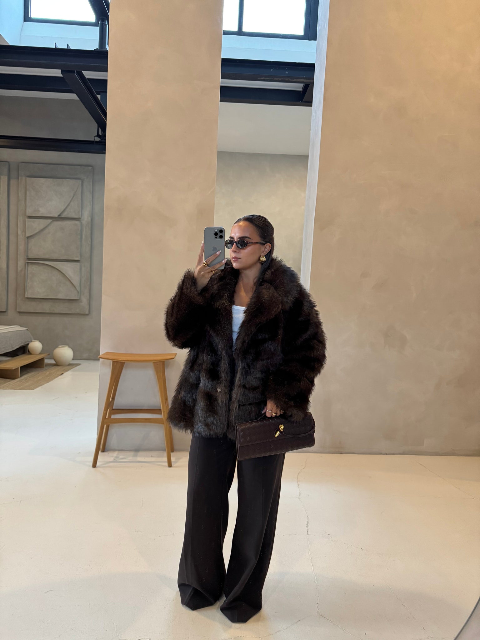 Fourrure SOA longue marron (JZ3037)