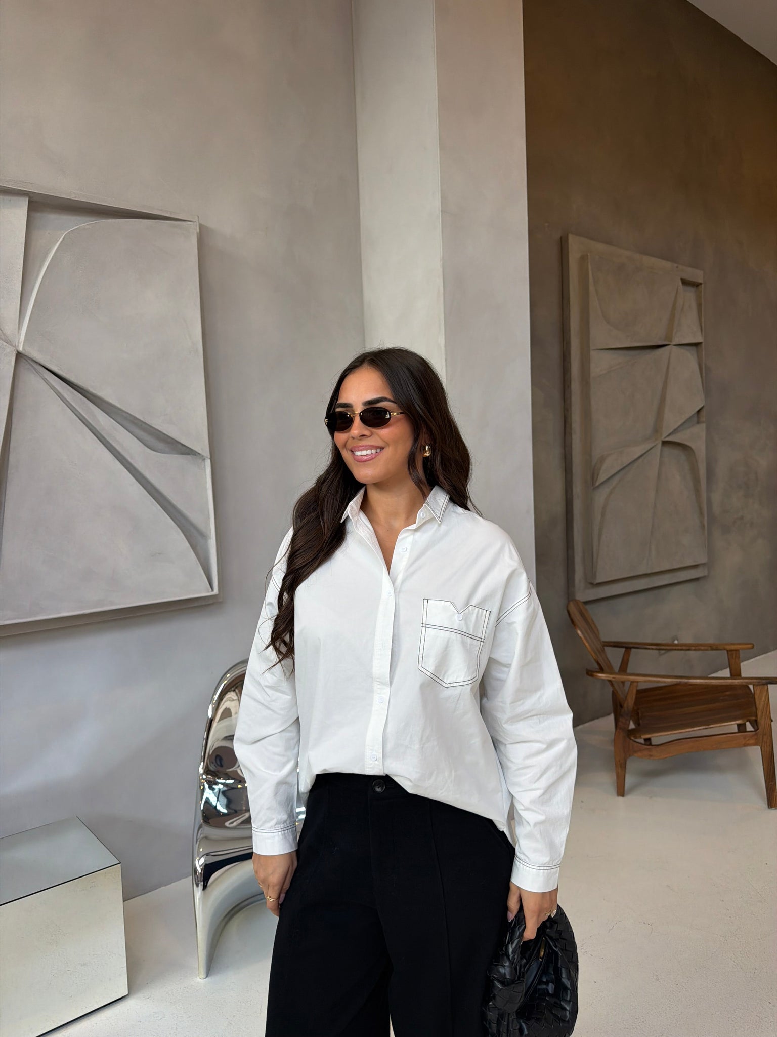 Chemise couture blanche (25618)