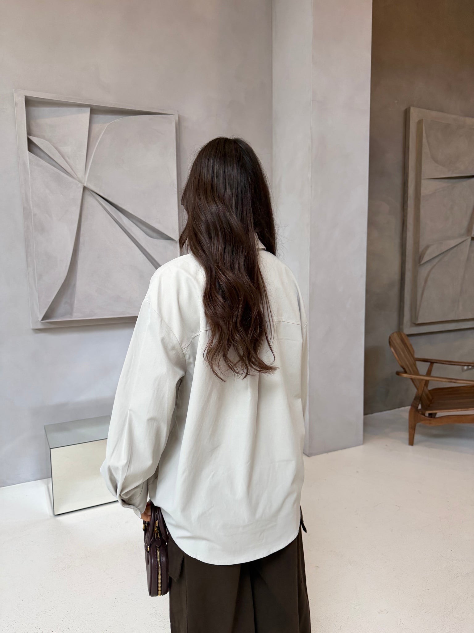 Chemise lys cravate beige (MA7615)