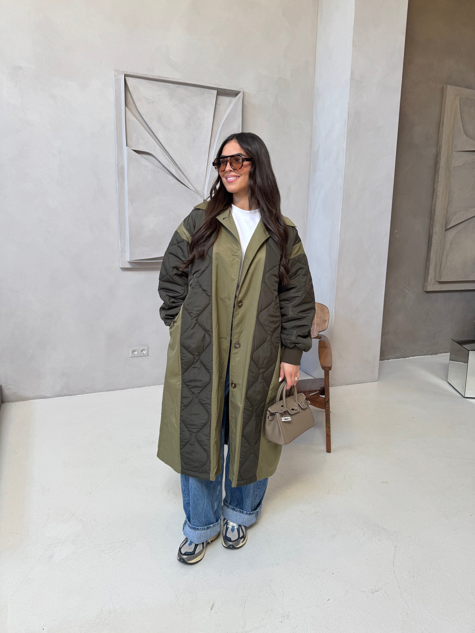 Veste matelassé BINA kaki (43149)