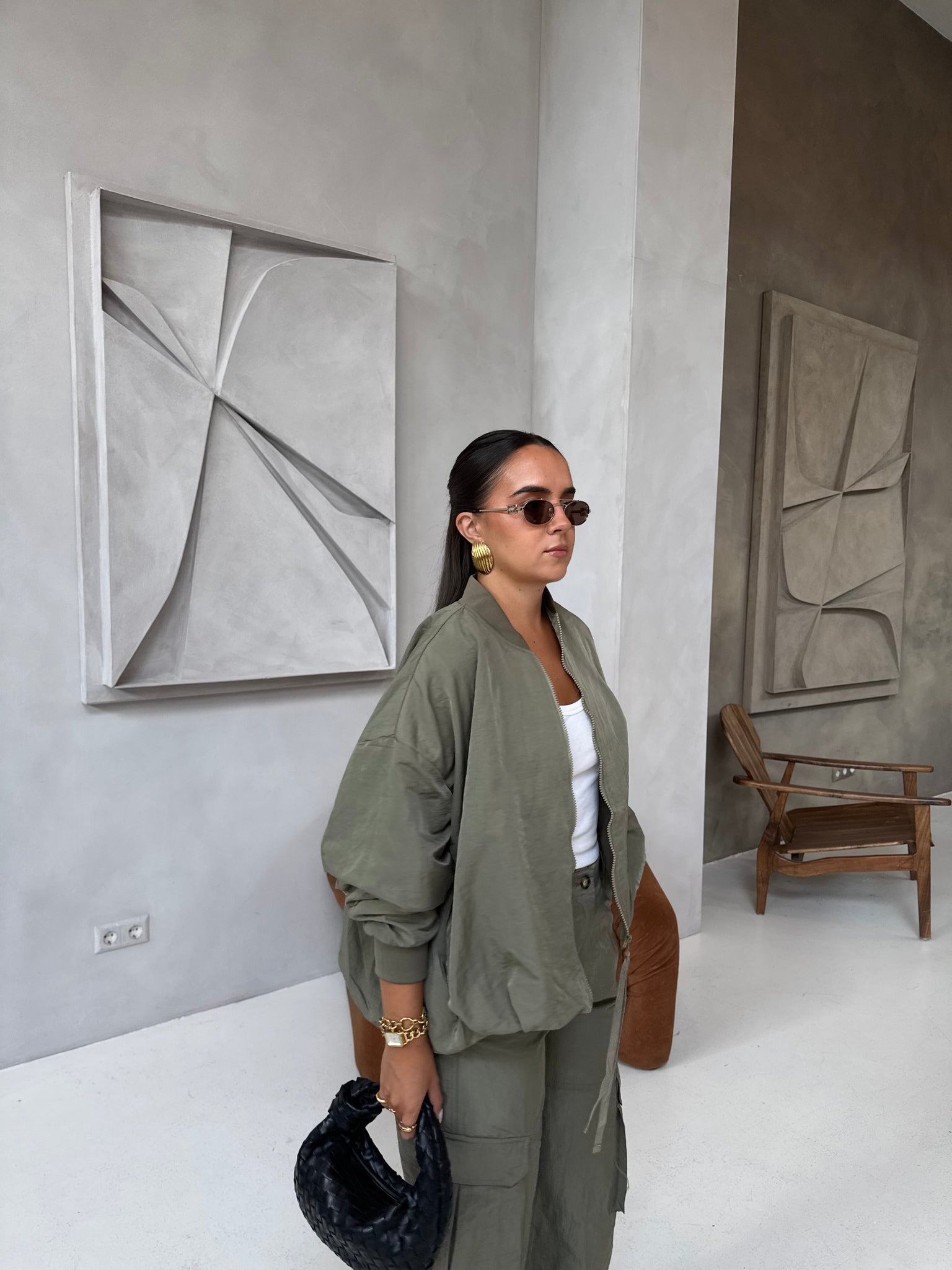 Veste bomber ELYA kaki (jy5063)