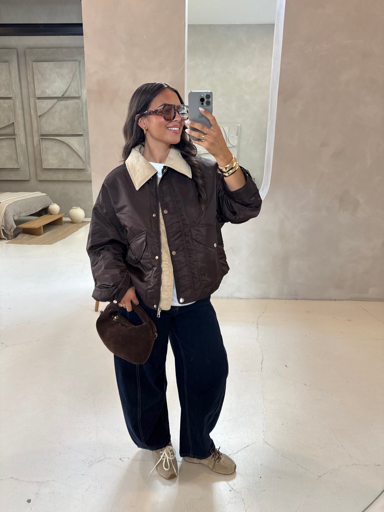 Veste SOU bombardier marron