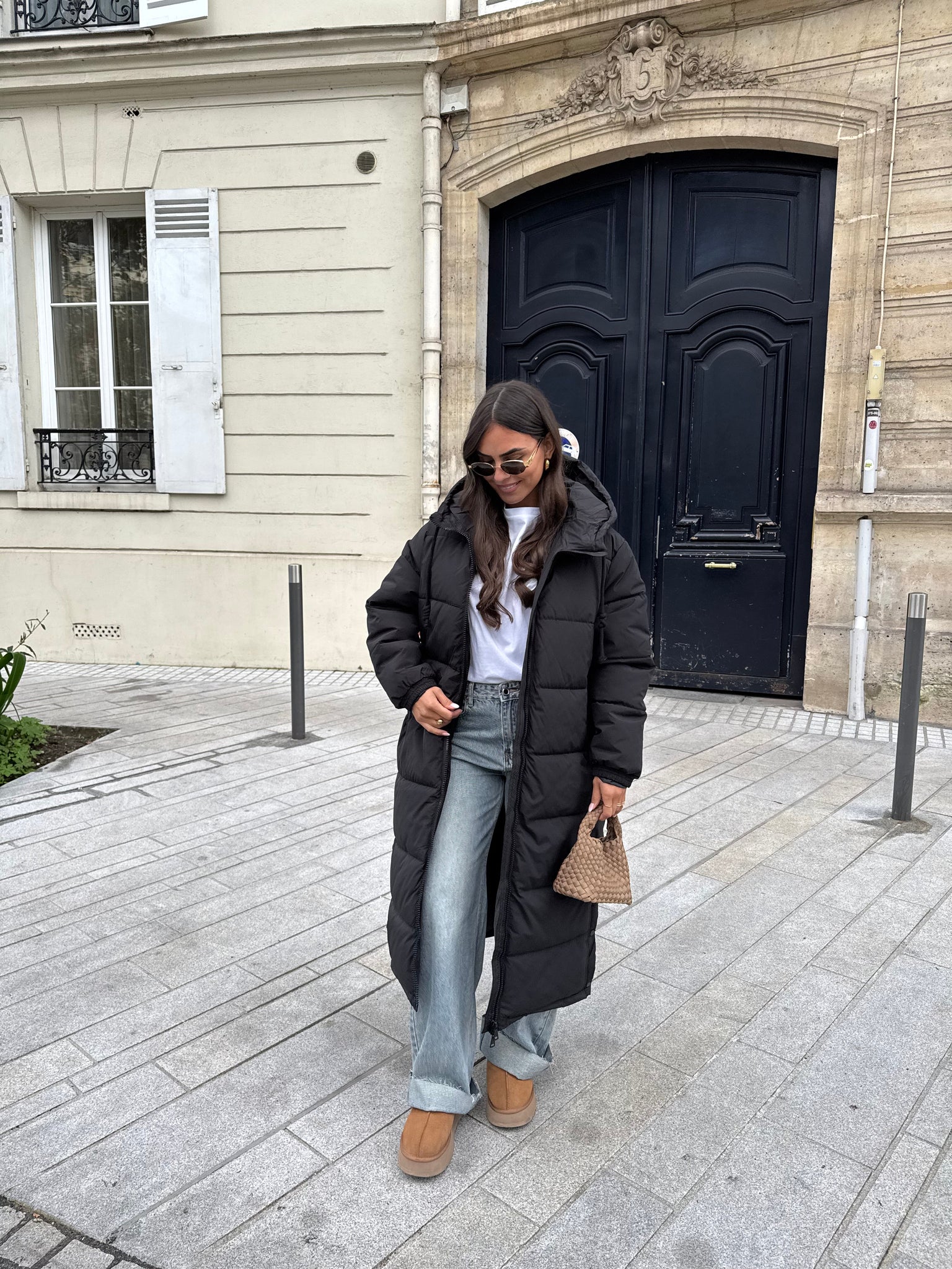 Doudoune DINA longue noir (J003-3)