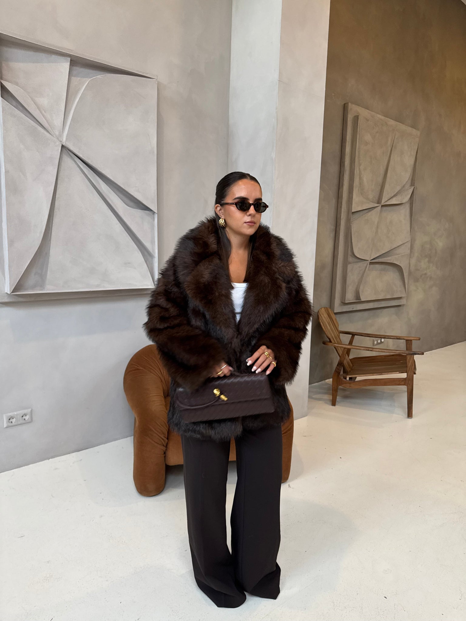 Fourrure SOA longue marron (JZ3037)