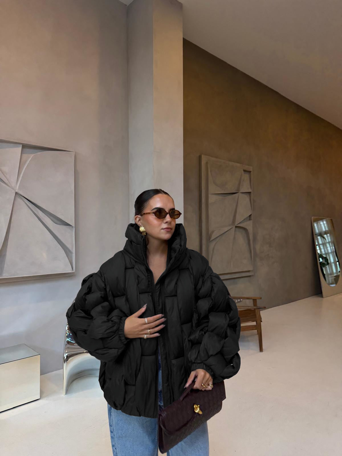 Doudoune OVER noire (F202505)