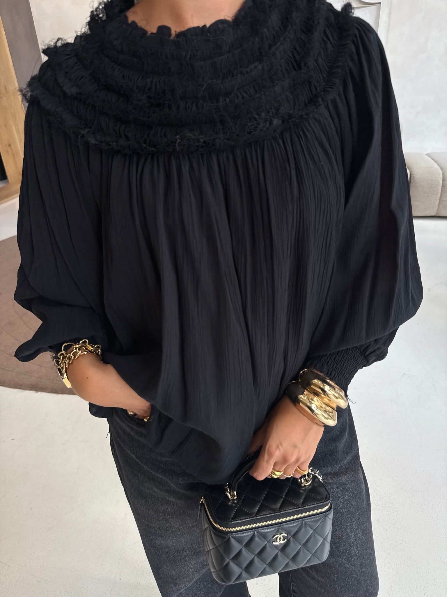 Chemise NAY noire (JY5106)