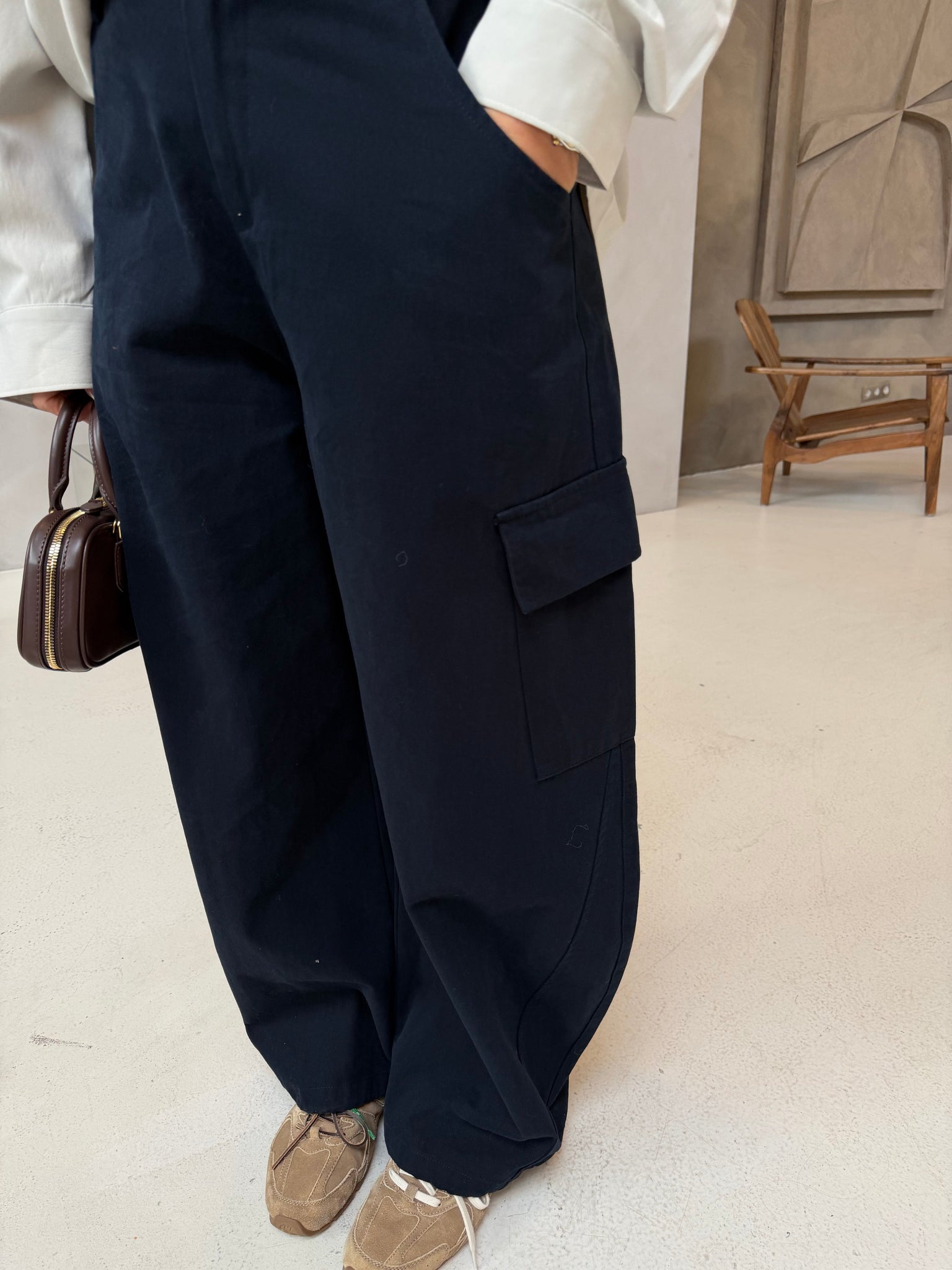 Pantalon cargo bleu nuit (MA8886)