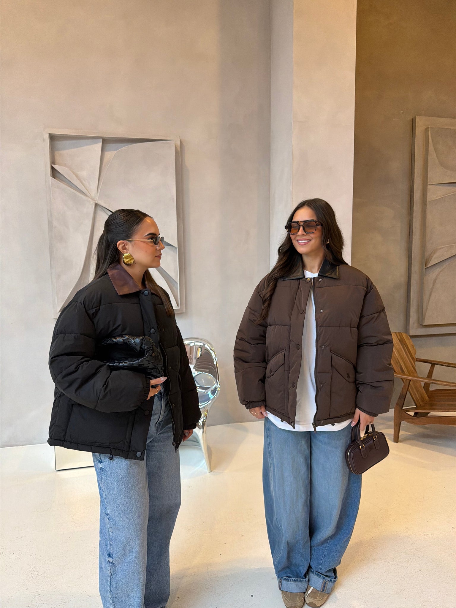 Doudoune col noire (8777)