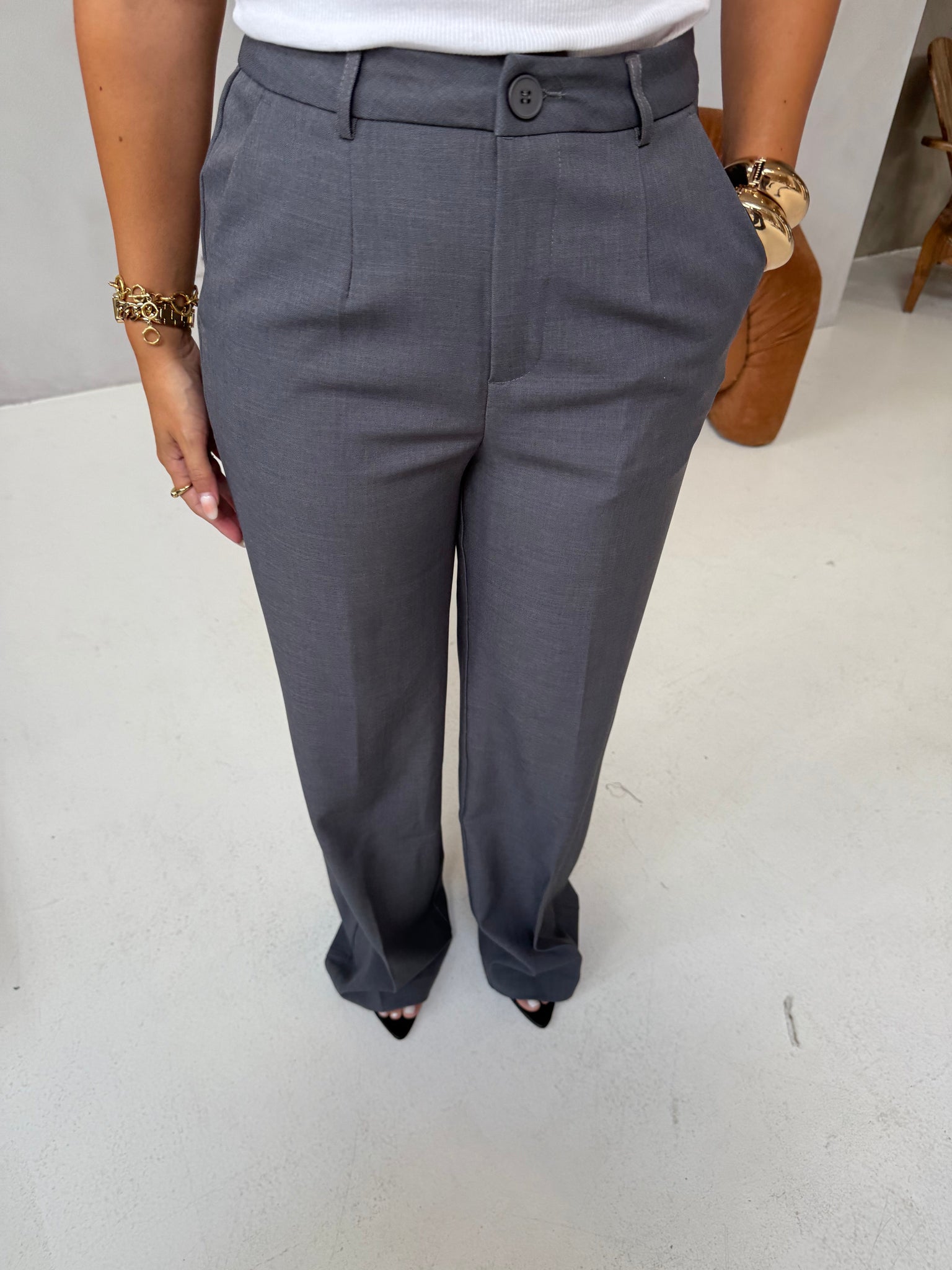 Pantalon VALENTINE fluide gris (vs-9002)