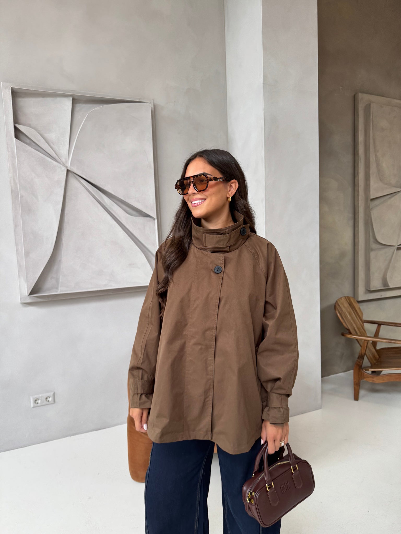 Trench court JULIETTE marron (3067)