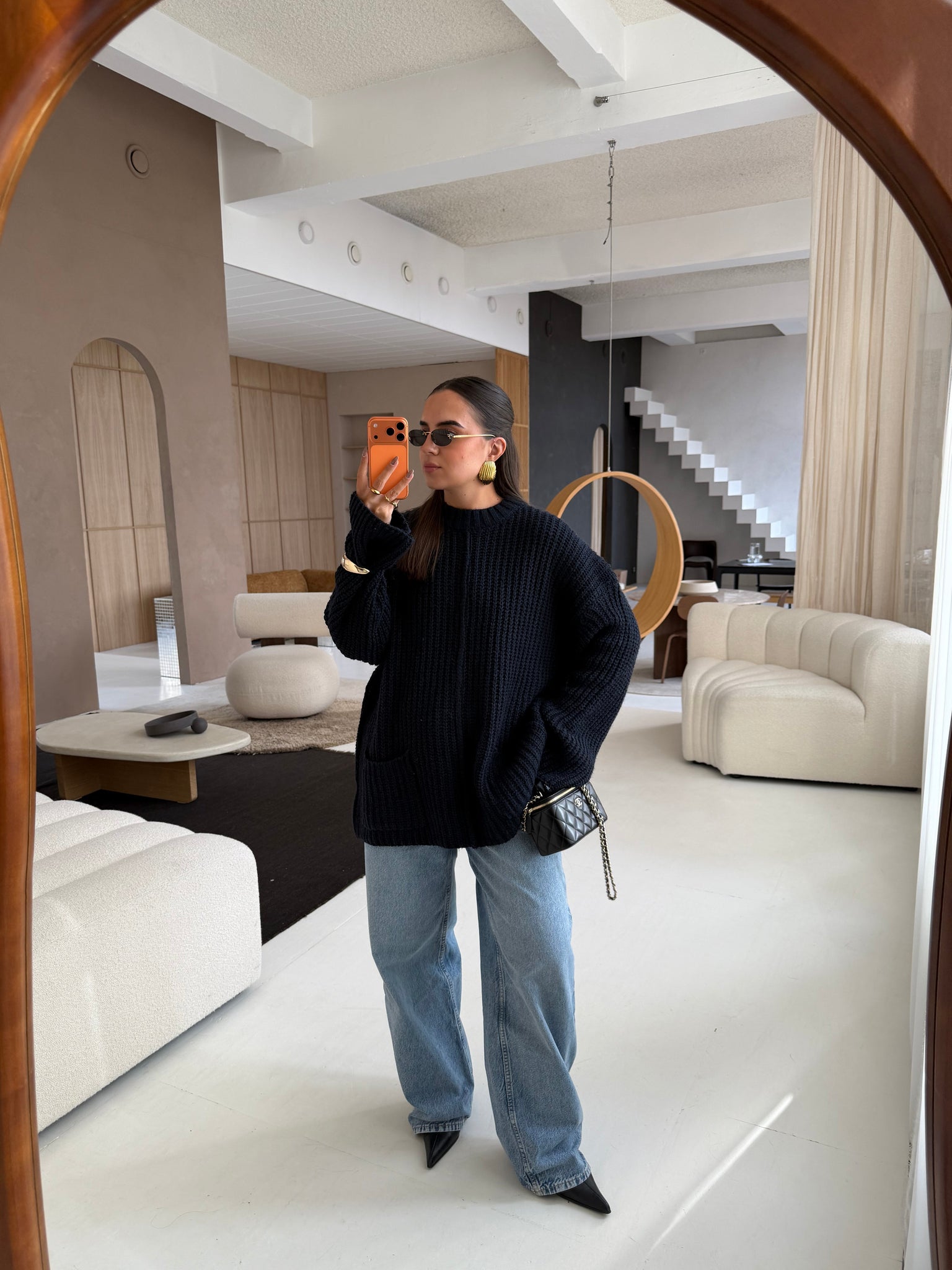 Pull LINE bleu marine (53049C)