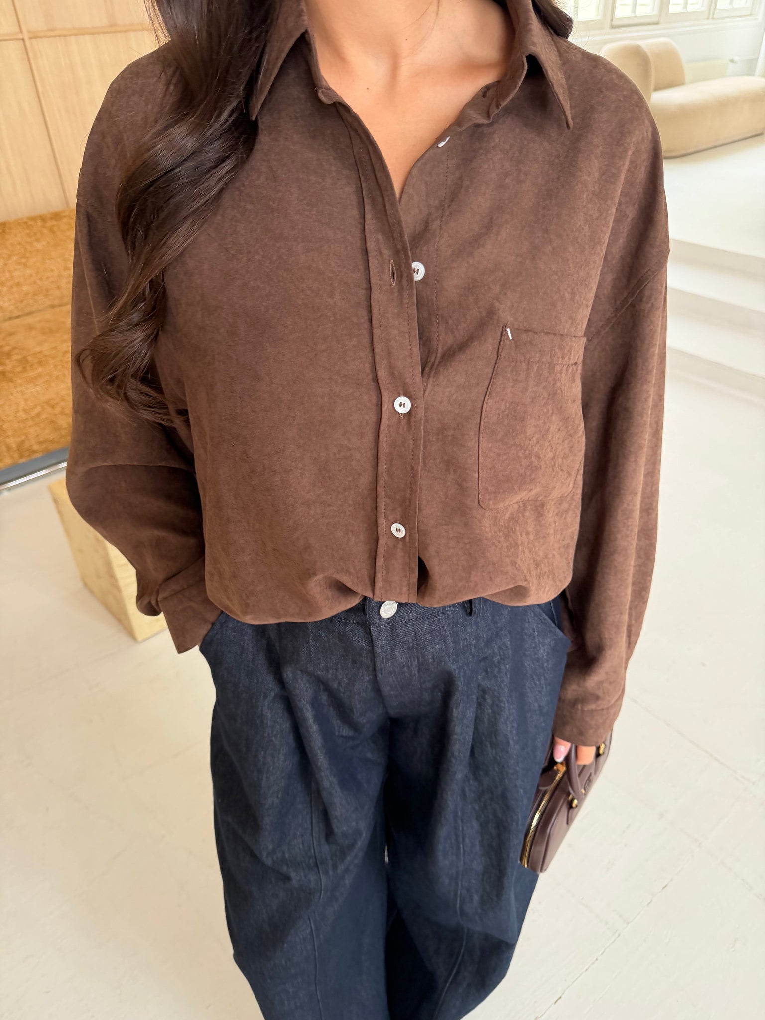 Chemise MADELY marron (Md904)