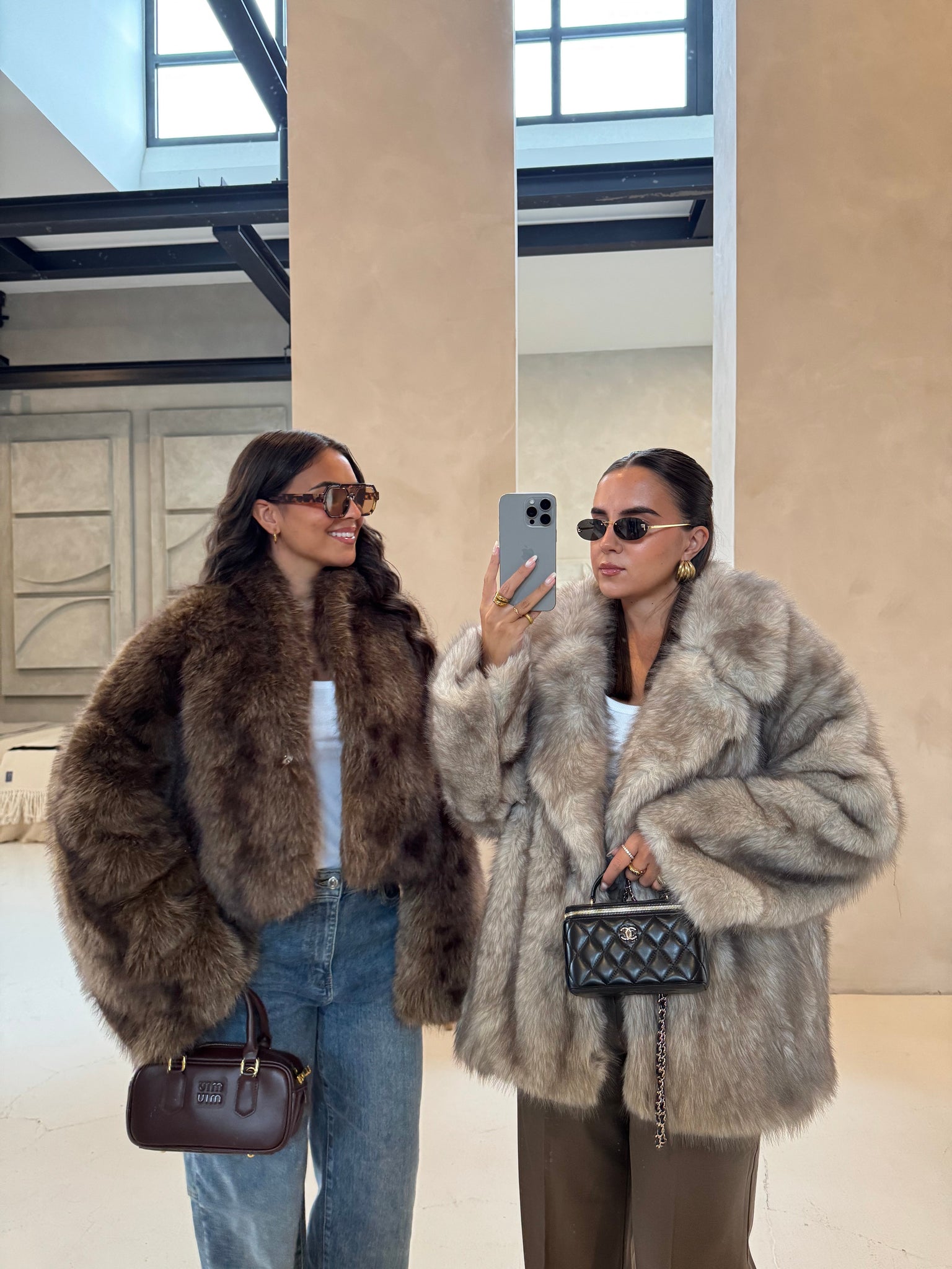 Fourrure SOA longue beige (JZ3037)