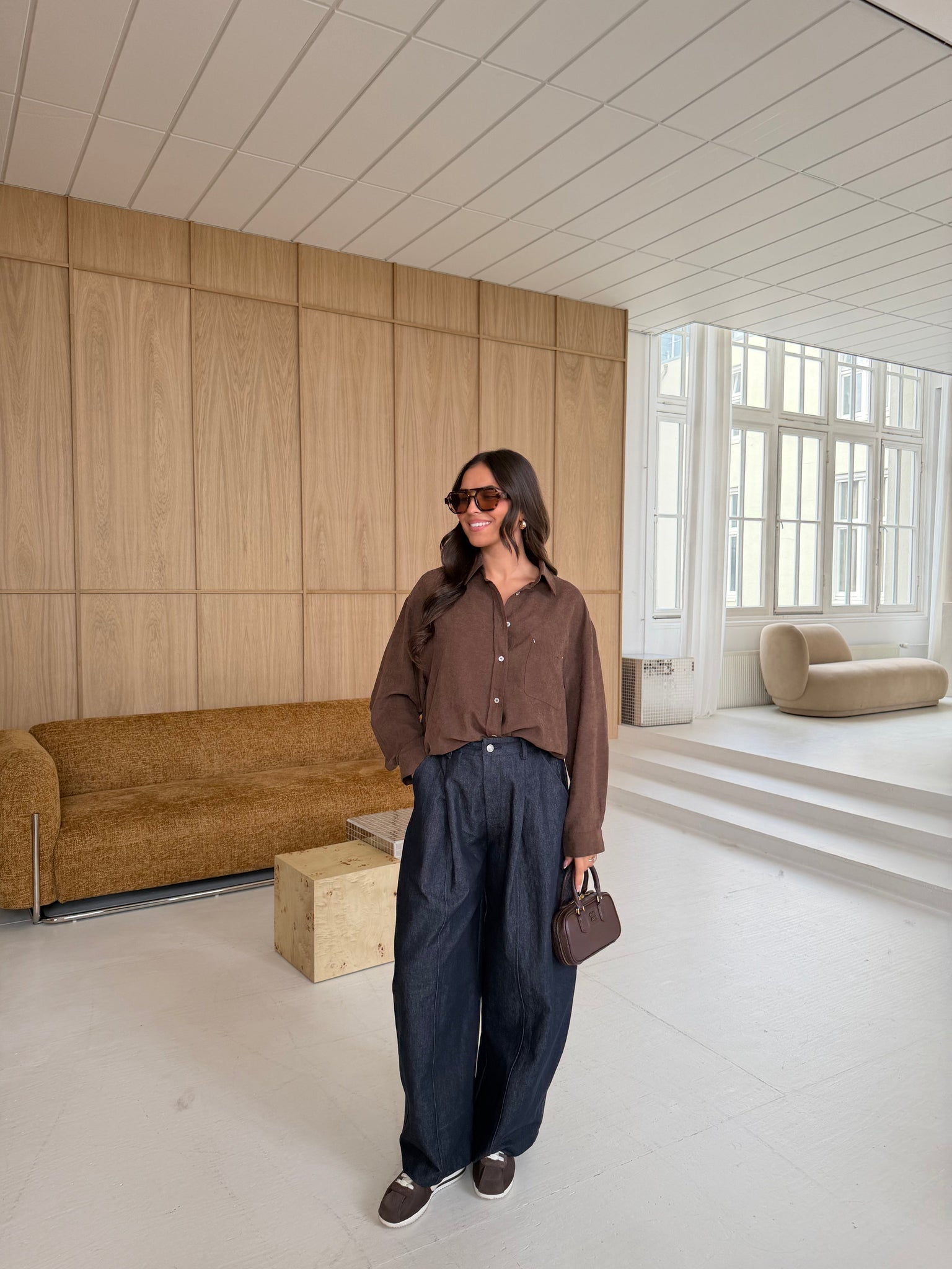 Chemise MADELY marron (Md904)