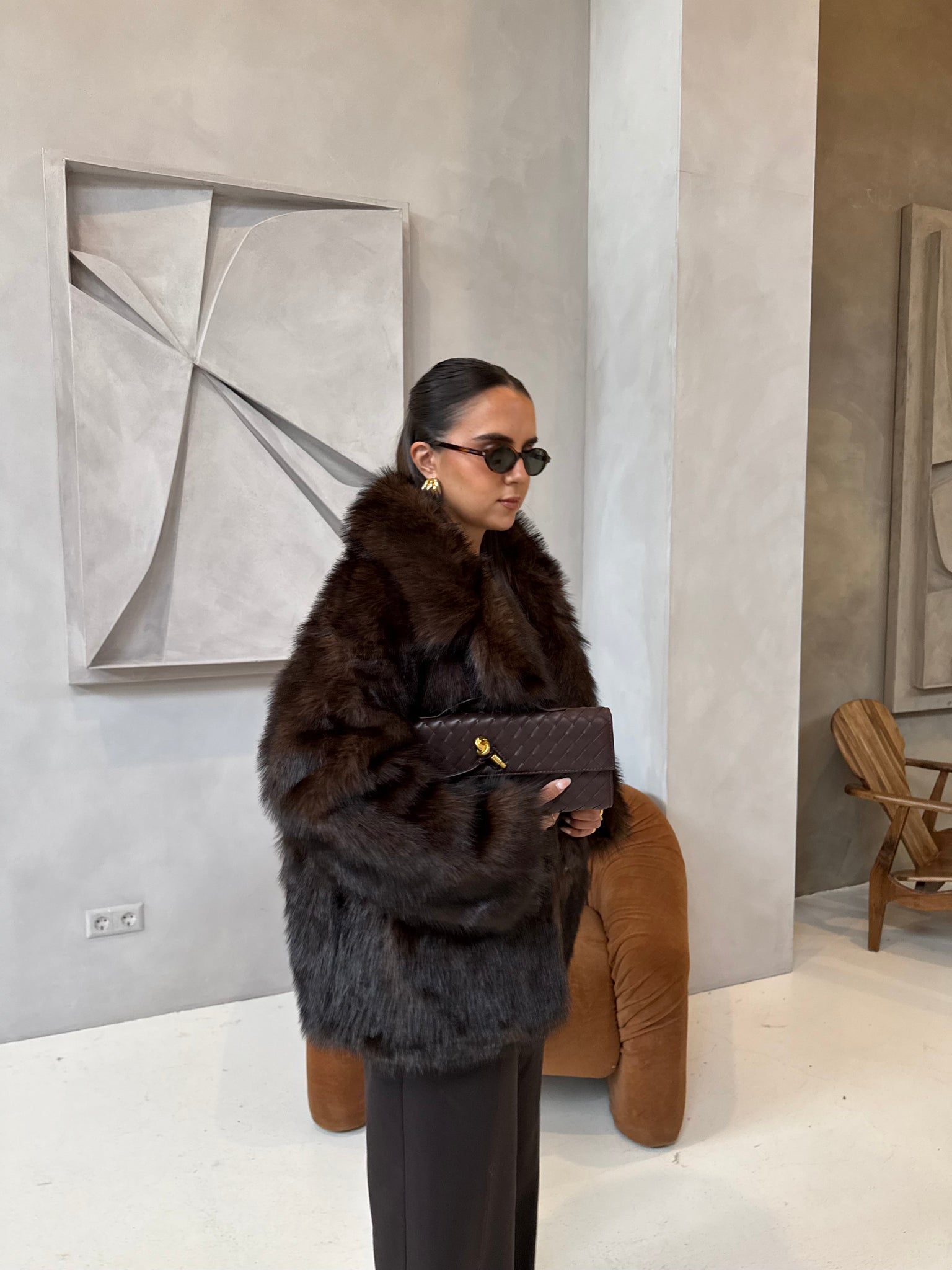 Fourrure SOA longue marron (JZ3037)