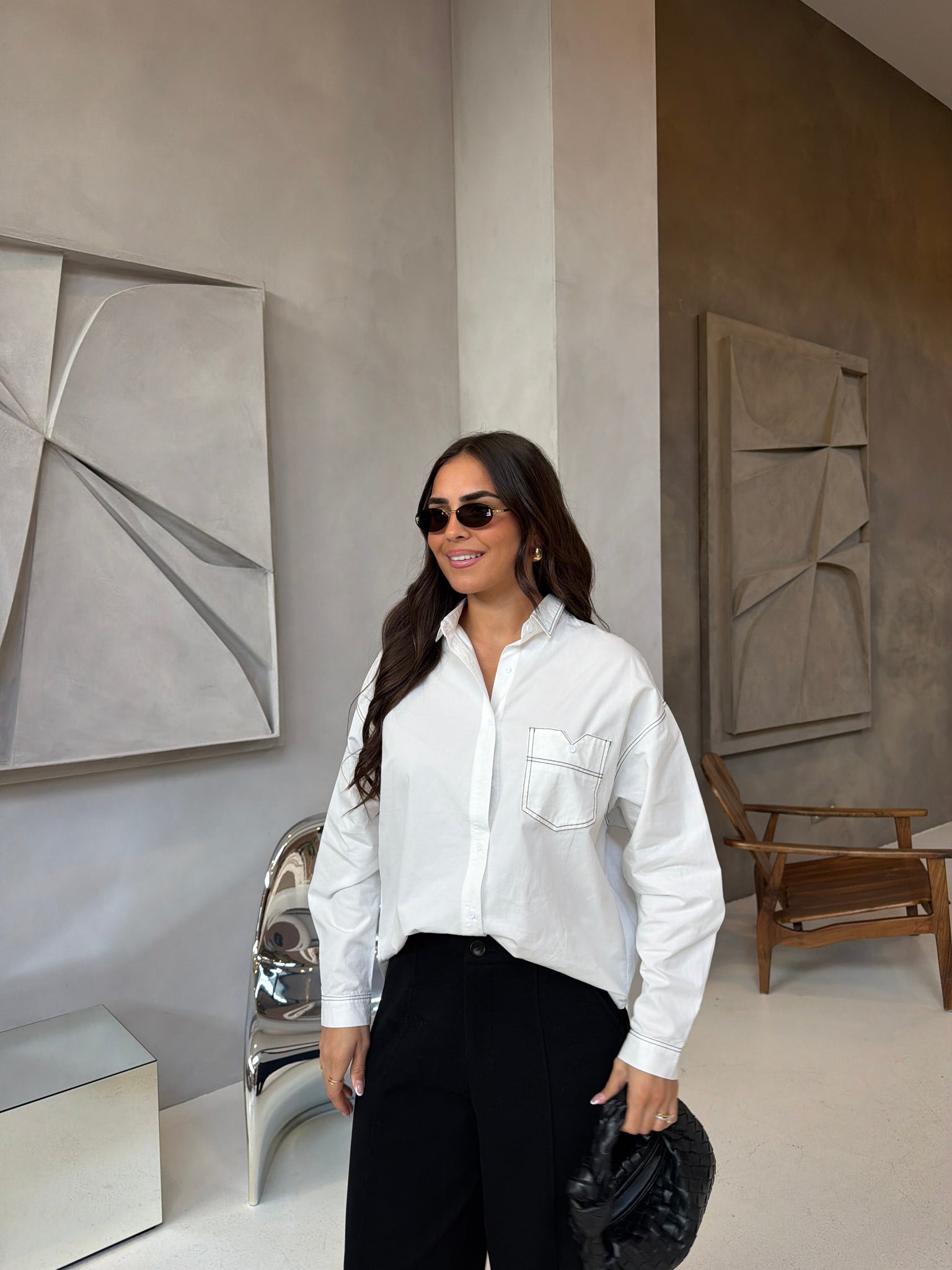 Chemise couture blanche (25618)