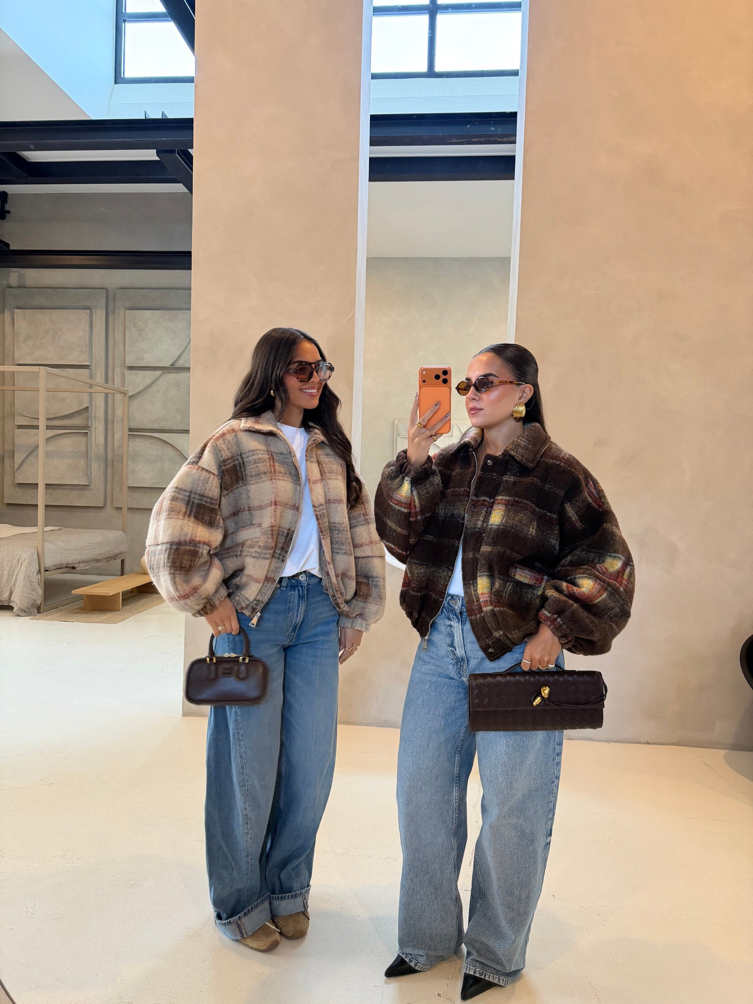 Veste DELIA OVERSIZE laine marron