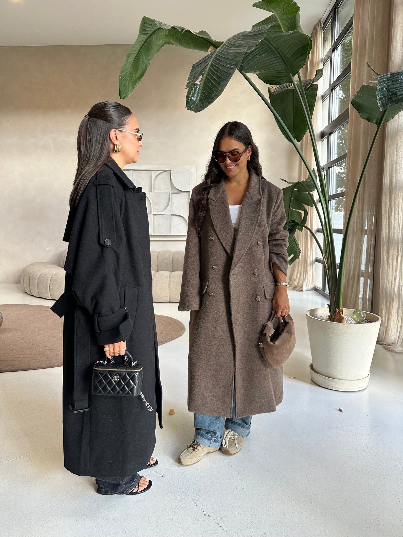 Manteau ZANA long choco (W24768)