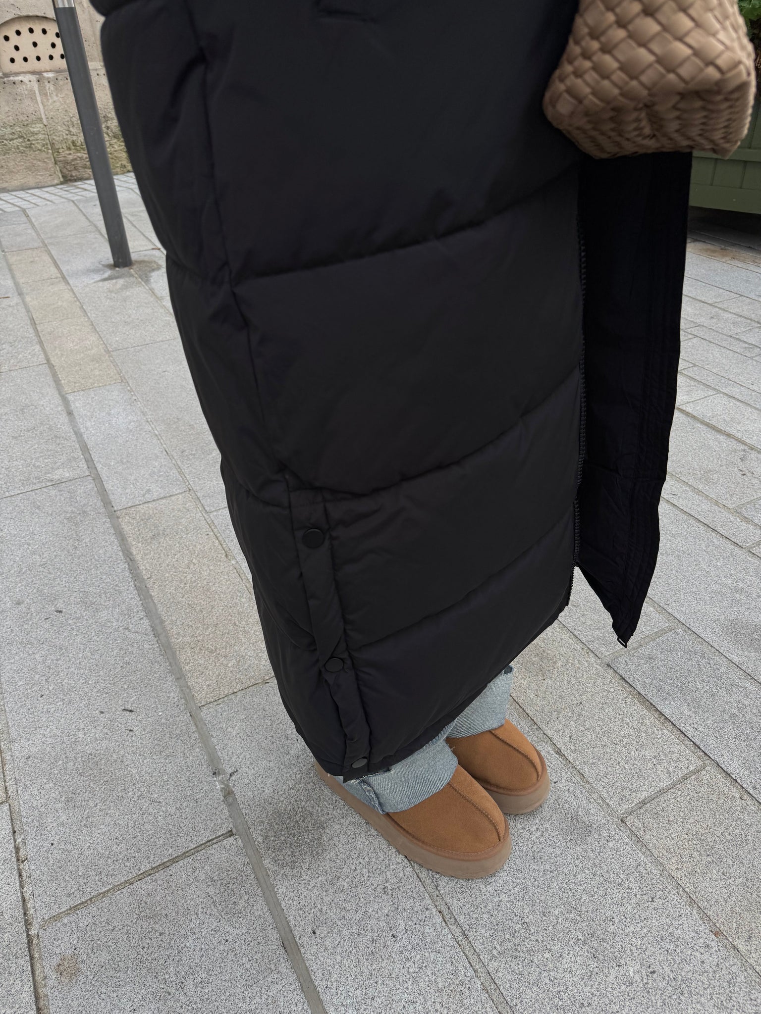 Doudoune DINA longue noir (J003-3)