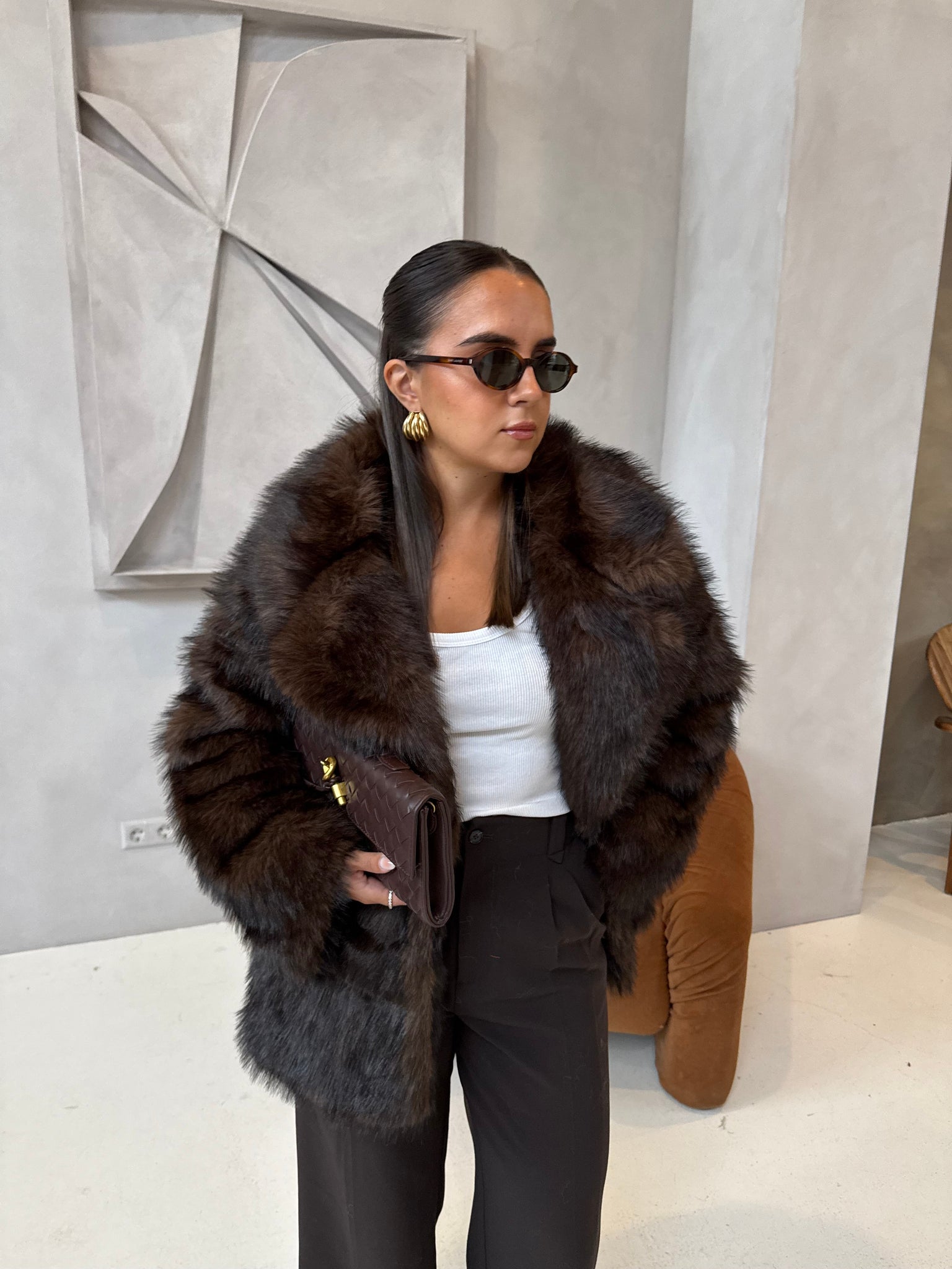 Fourrure SOA longue marron (JZ3037)