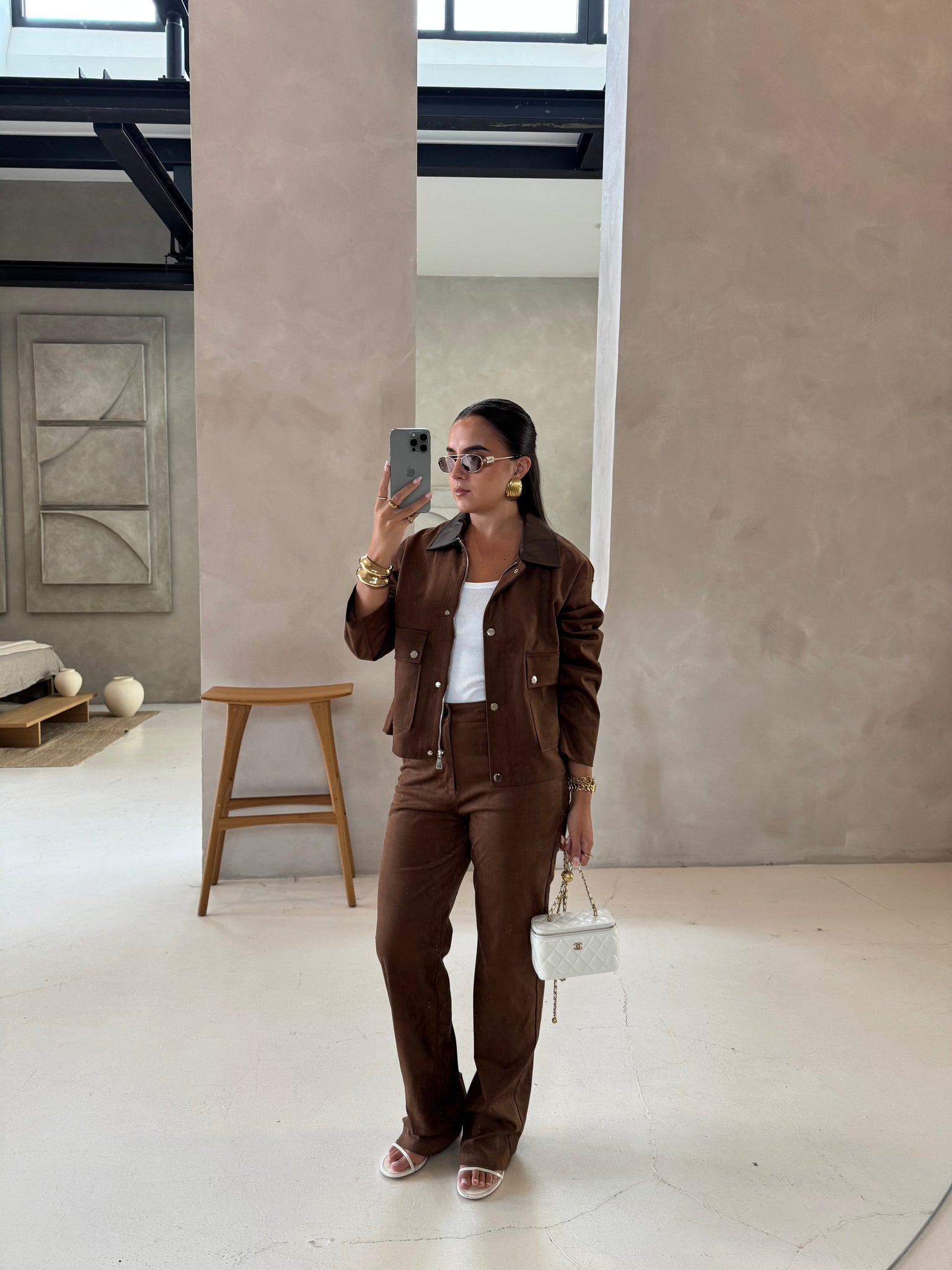 Pantalon BARBIA marron (P5555)