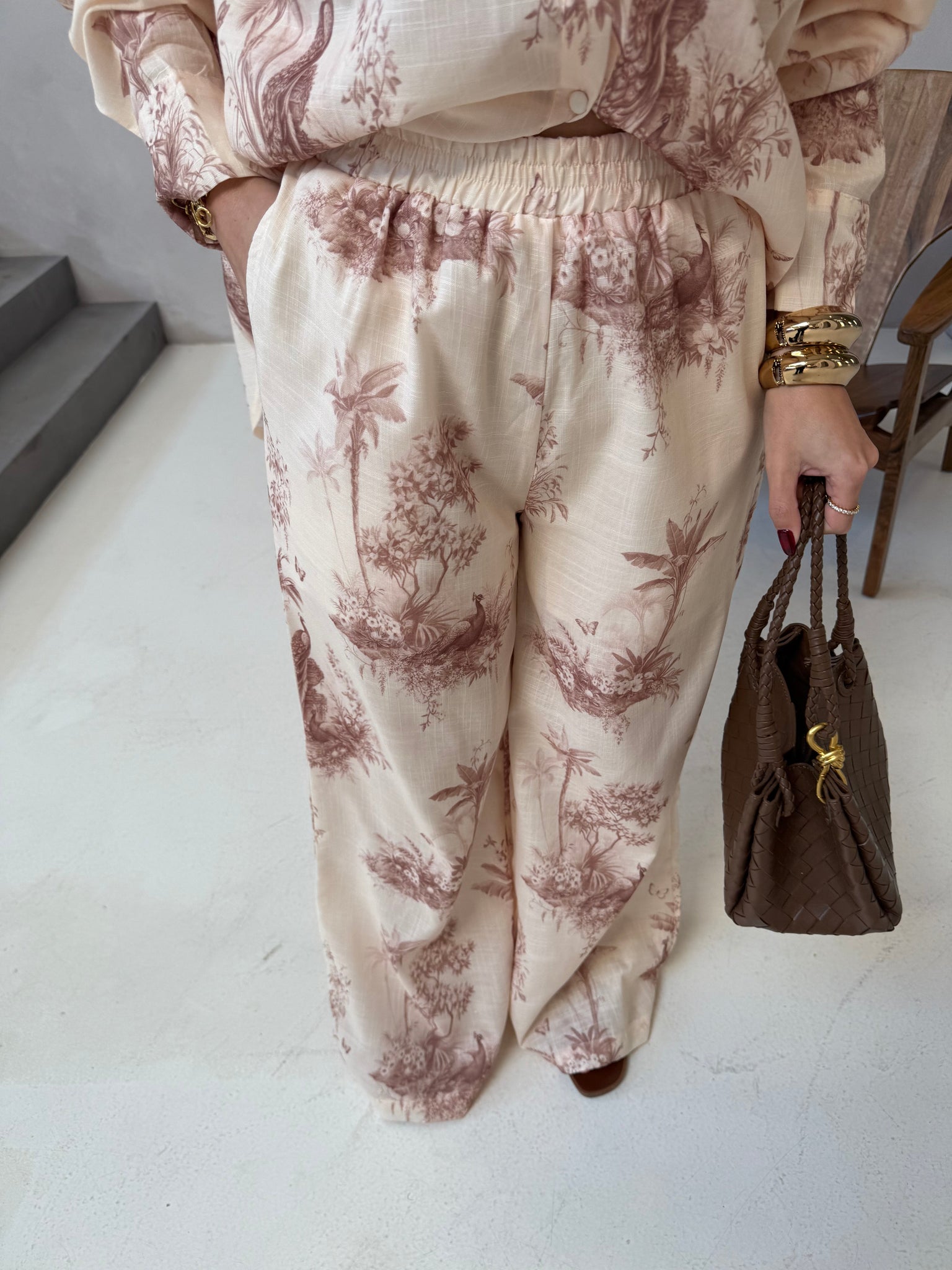 Ensemble imprimé beige (EC6288)