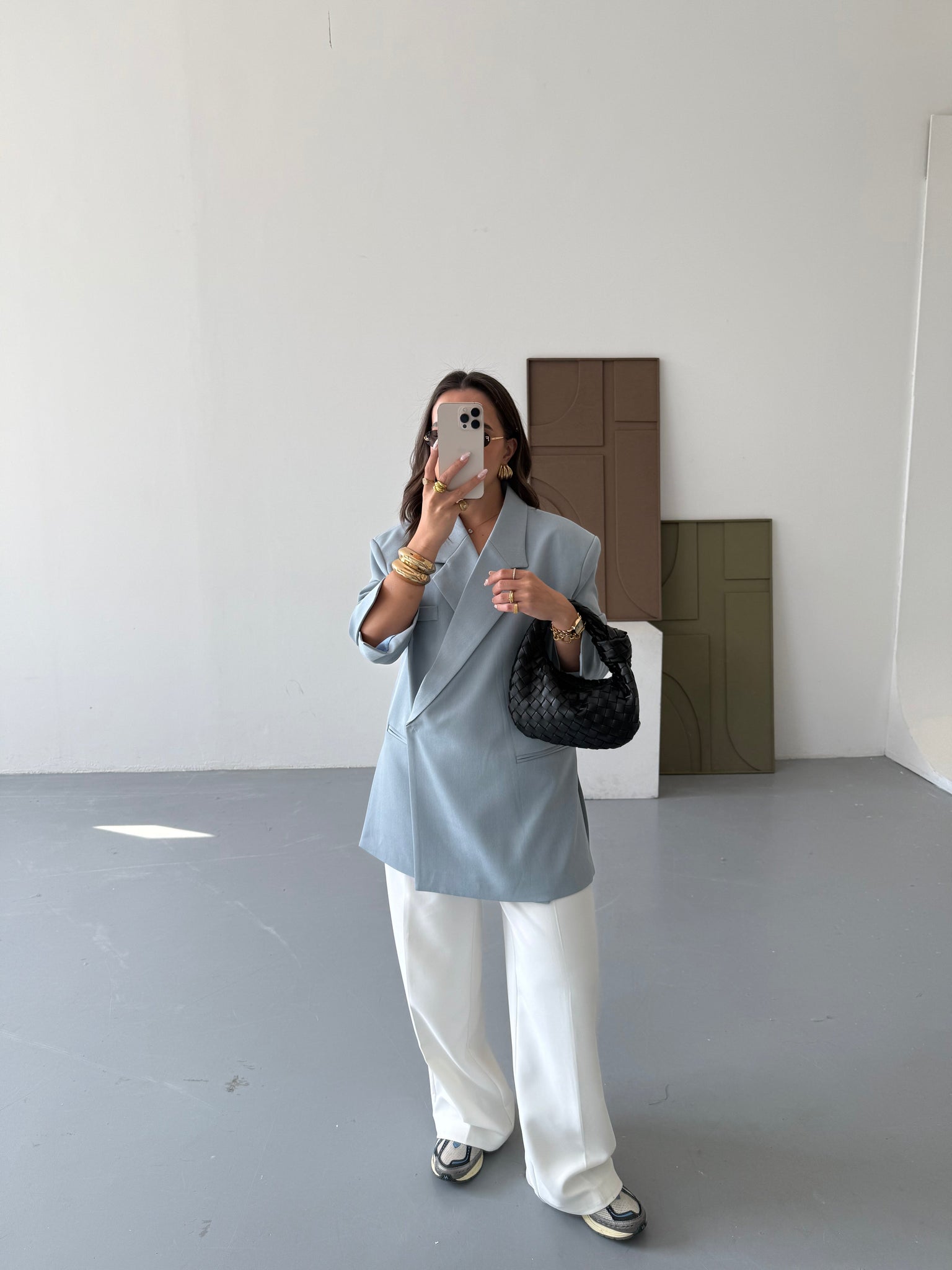 Blazer PARISIENNE bleu ciel (W24763)