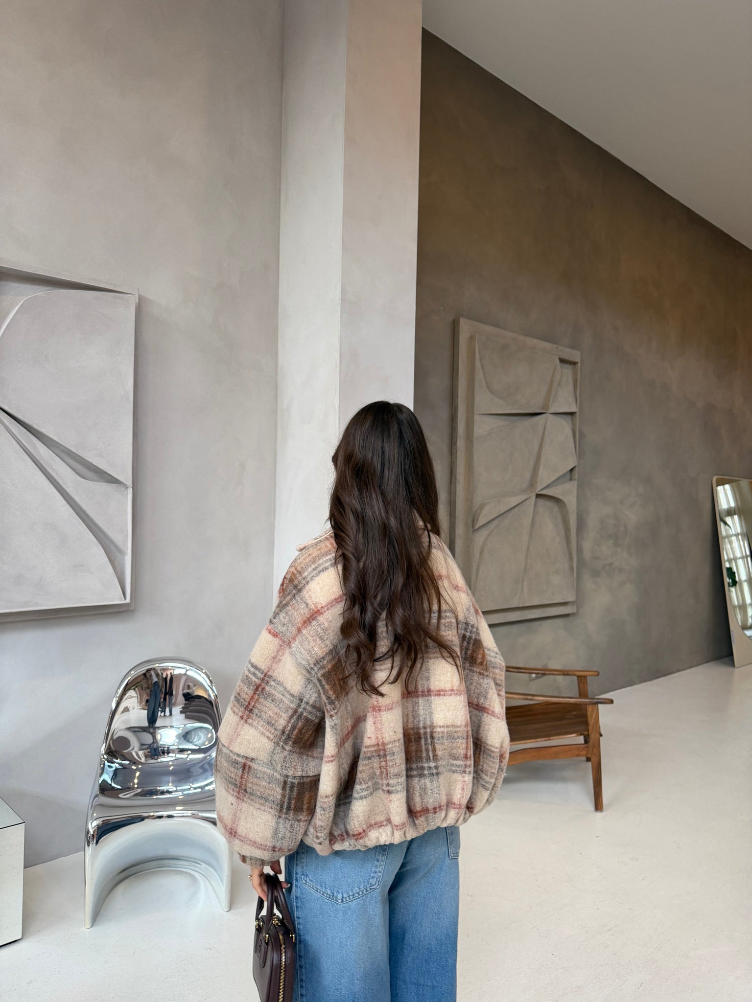 Veste DELIA OVERSIZE laine beige