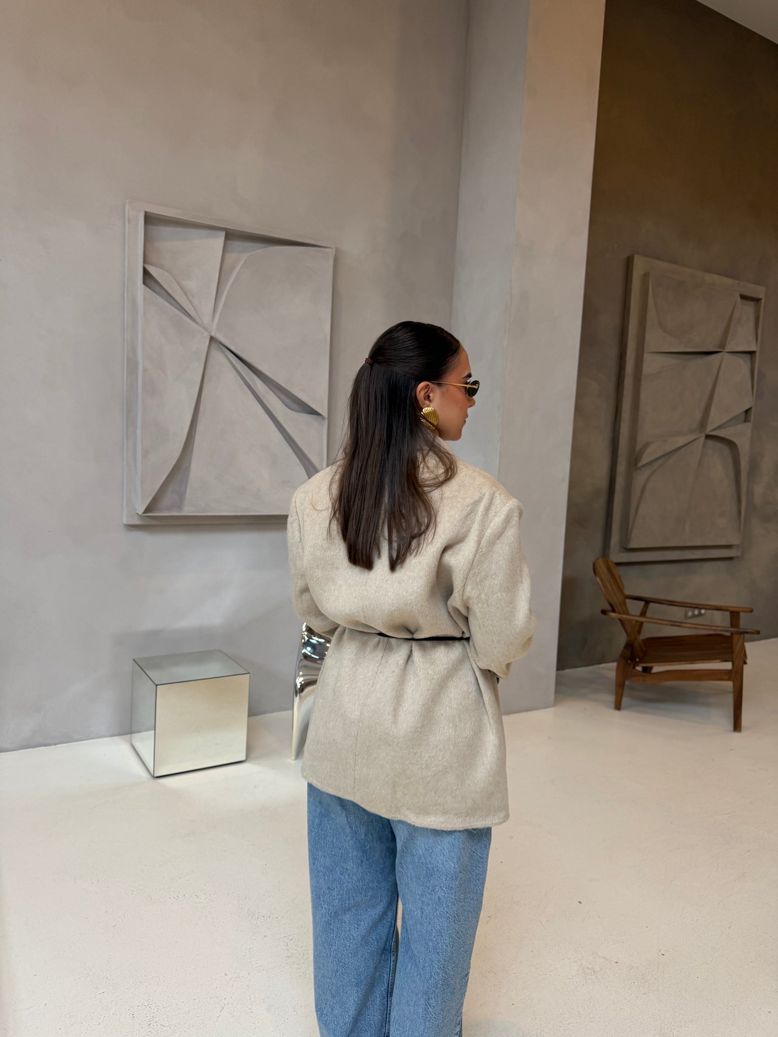 Manteau CACHEMIR blazer beige (3172)