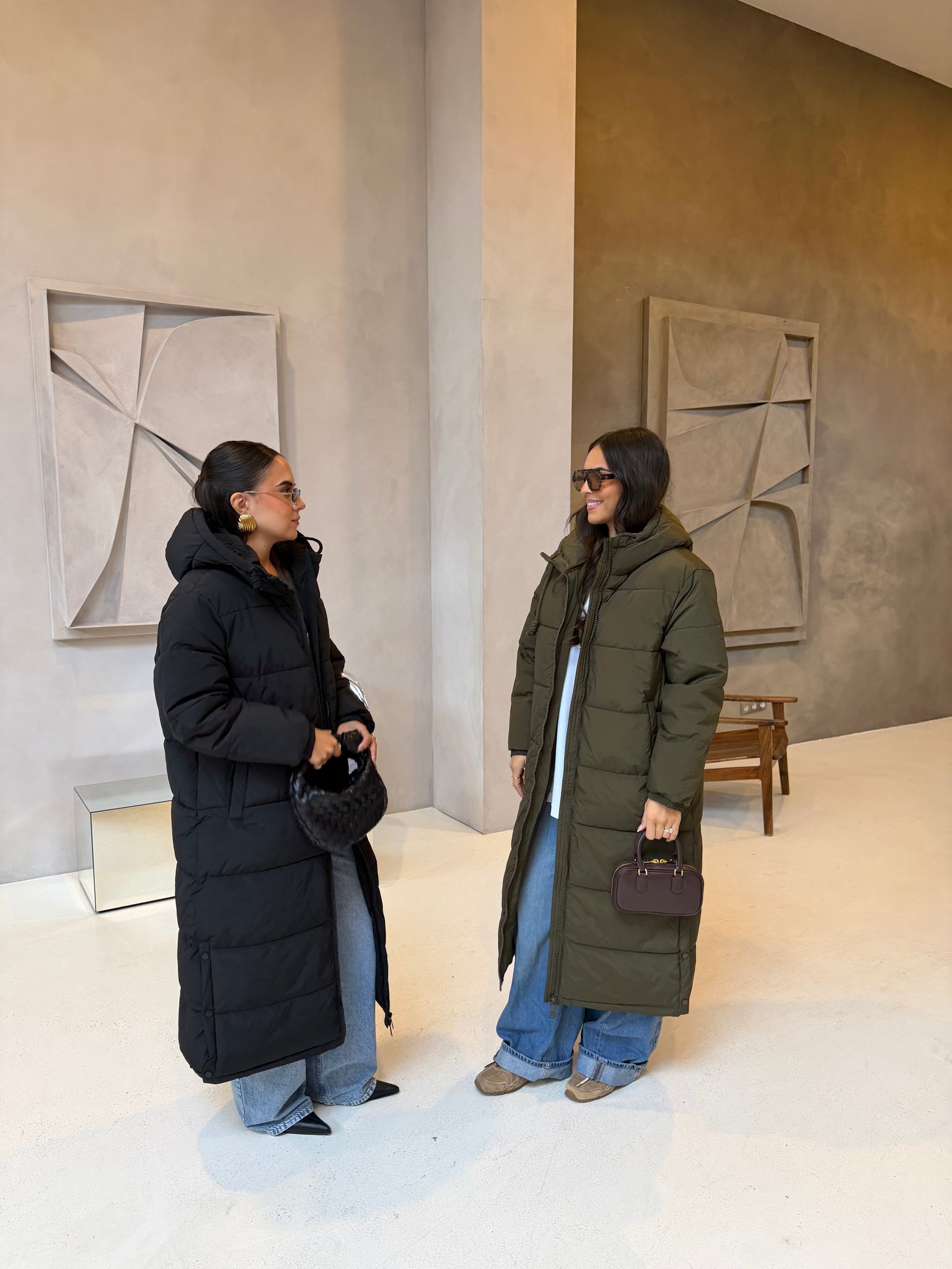 Doudoune DINA longue kaki (J003-3)