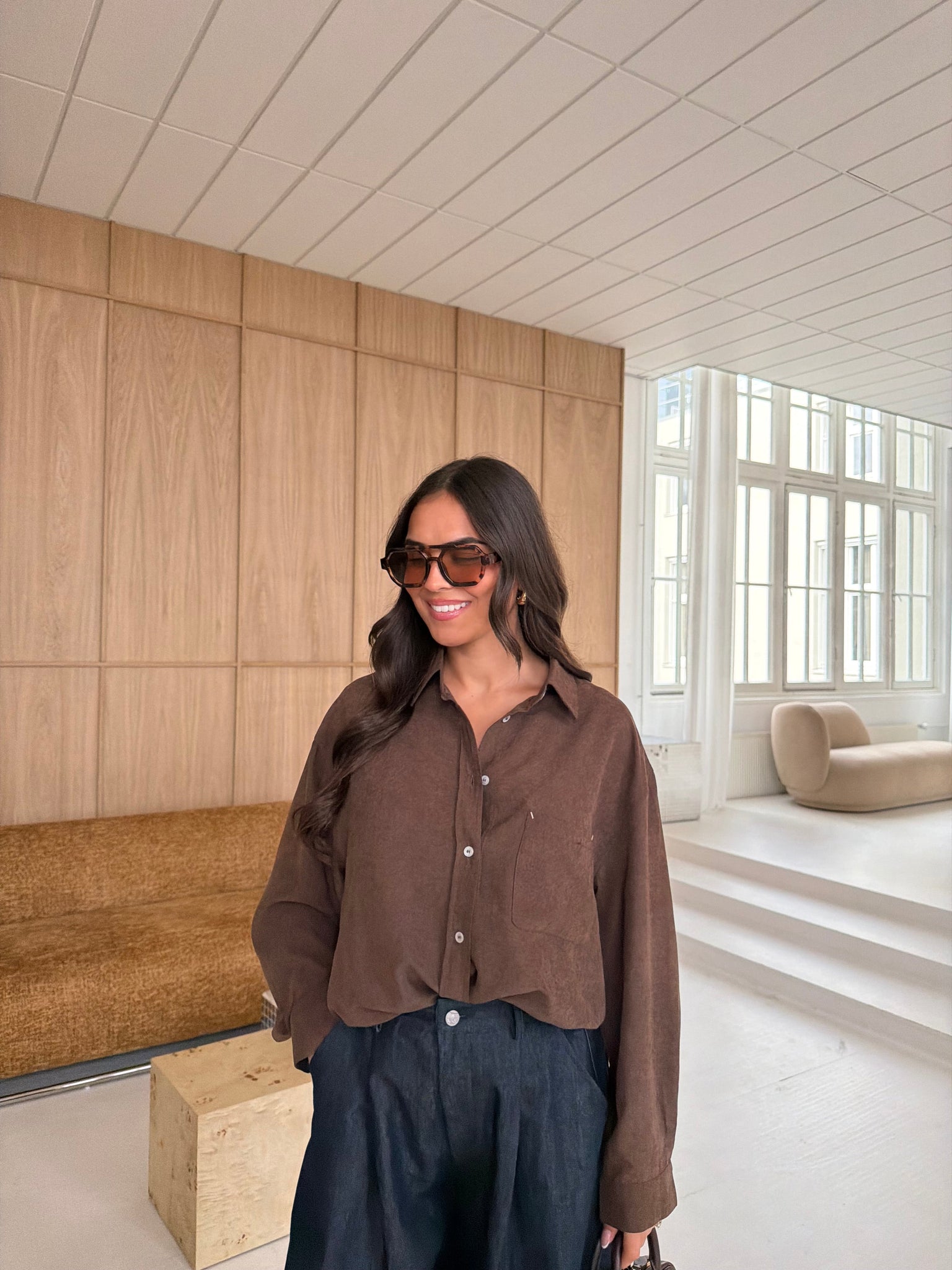 Chemise MADELY marron (Md904)