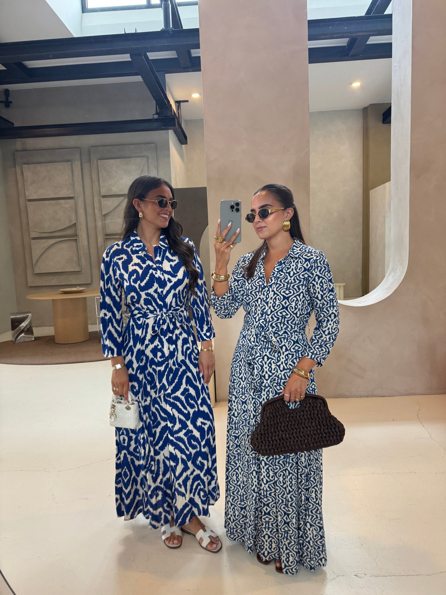 Robe CALI bleue blanche (62998)