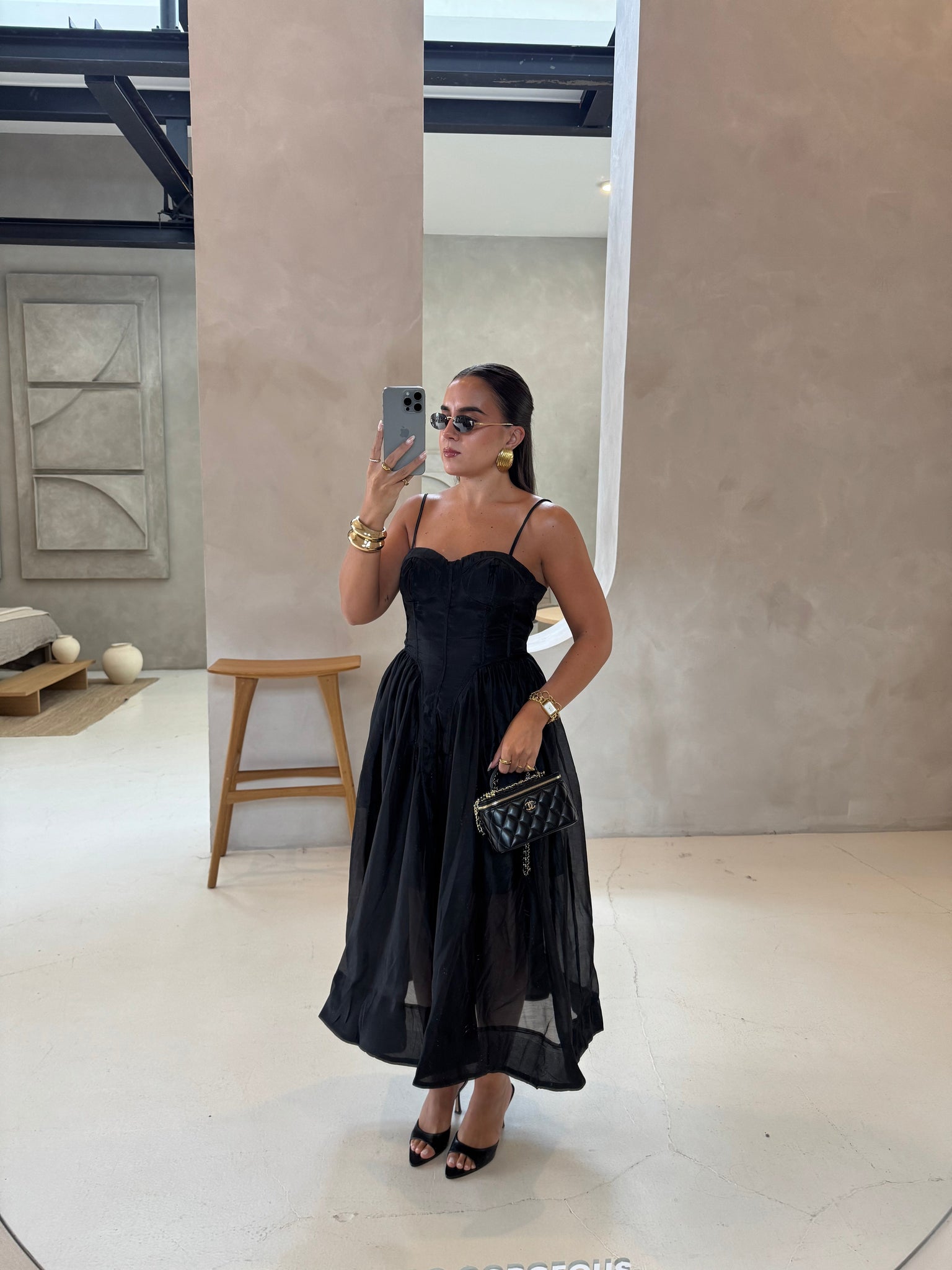 Robe SIMA longue noir (R11157)