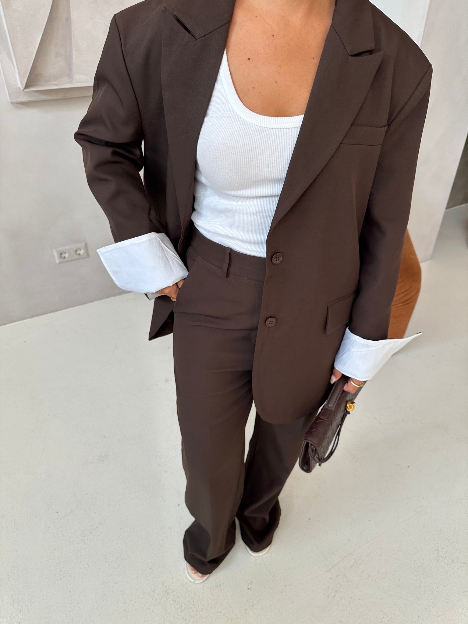 Pantalon BILI fluide COFFEE (m756)