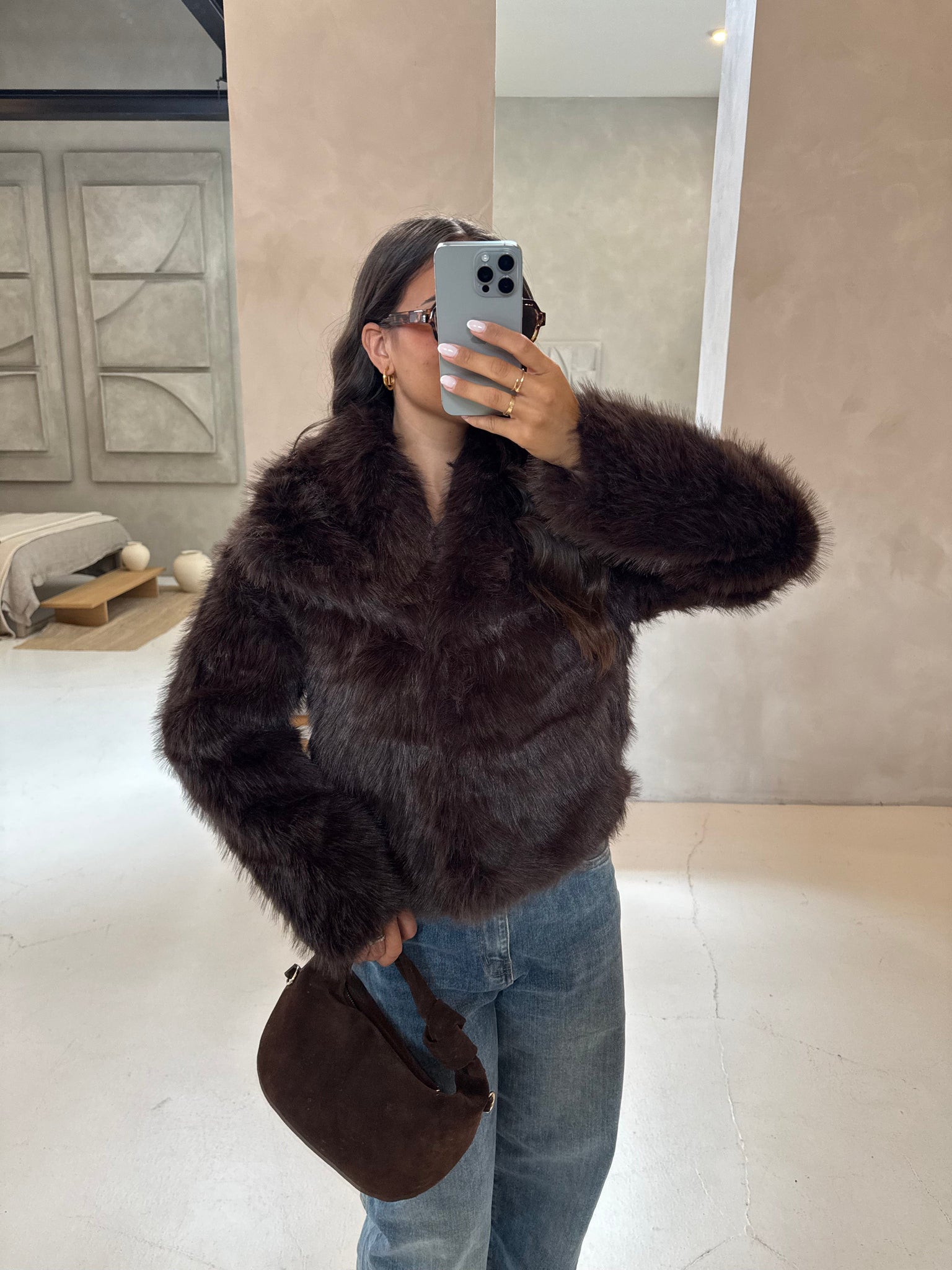 Fourrure JADE courte marron